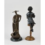 Two bronze figures