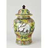 Chinese Family Verte lidded jar