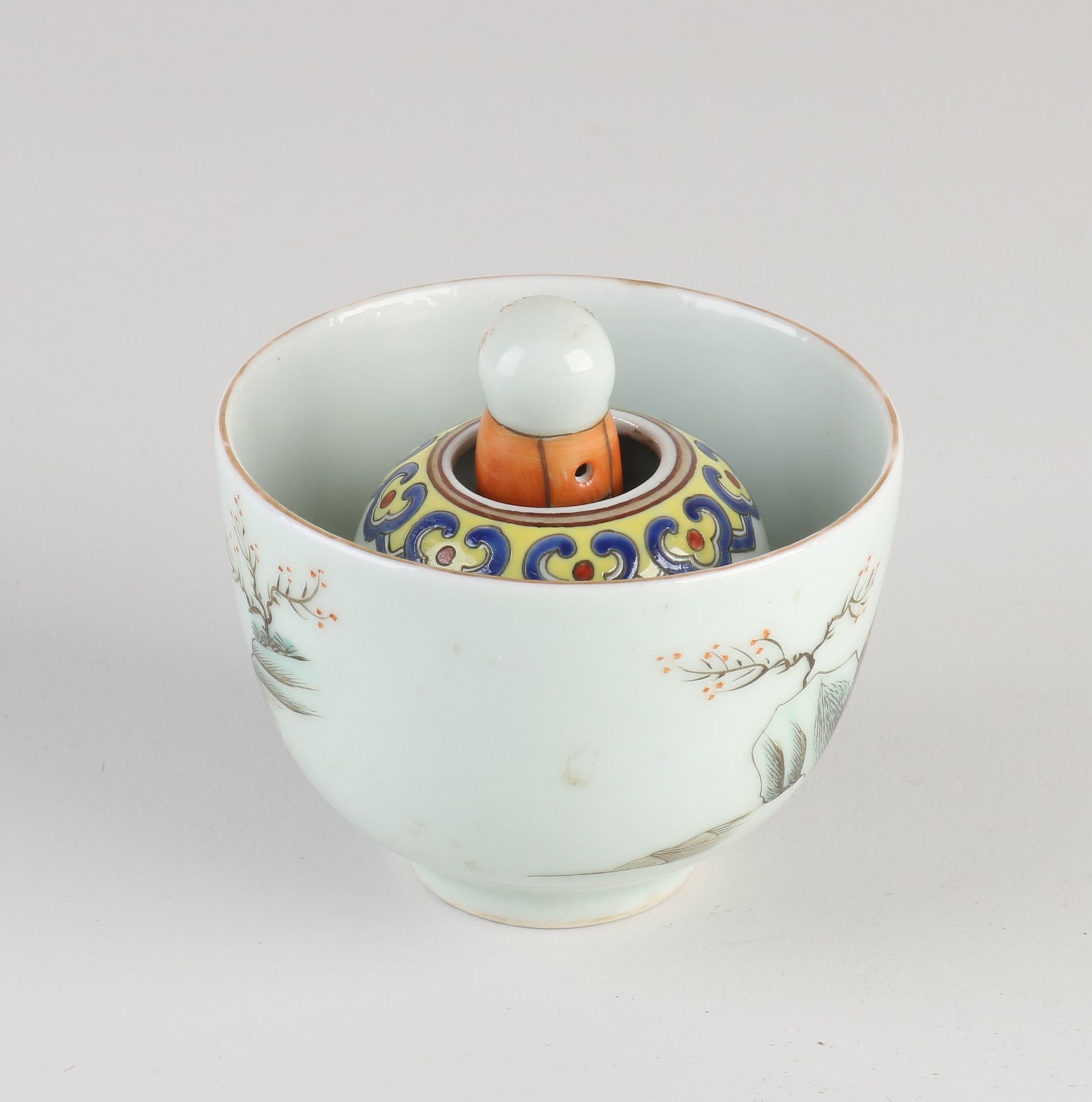 Chinese drinking cup Ø 9 cm. - Image 3 of 3