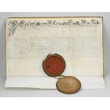 Rare certificate with wax seal