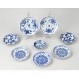 Eight 18th century Chinese dishes Ø 11.5 - Ø 13 cm.