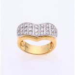 Gold ring with diamonds.