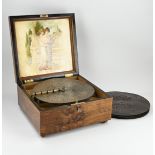 Antique music box + playing records