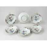 Six 18th century Chinese dishes, Ø 16.7 cm.