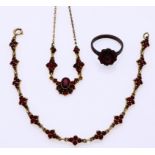 Garnet jewelry set