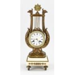 French lyra mantel clock, 1880