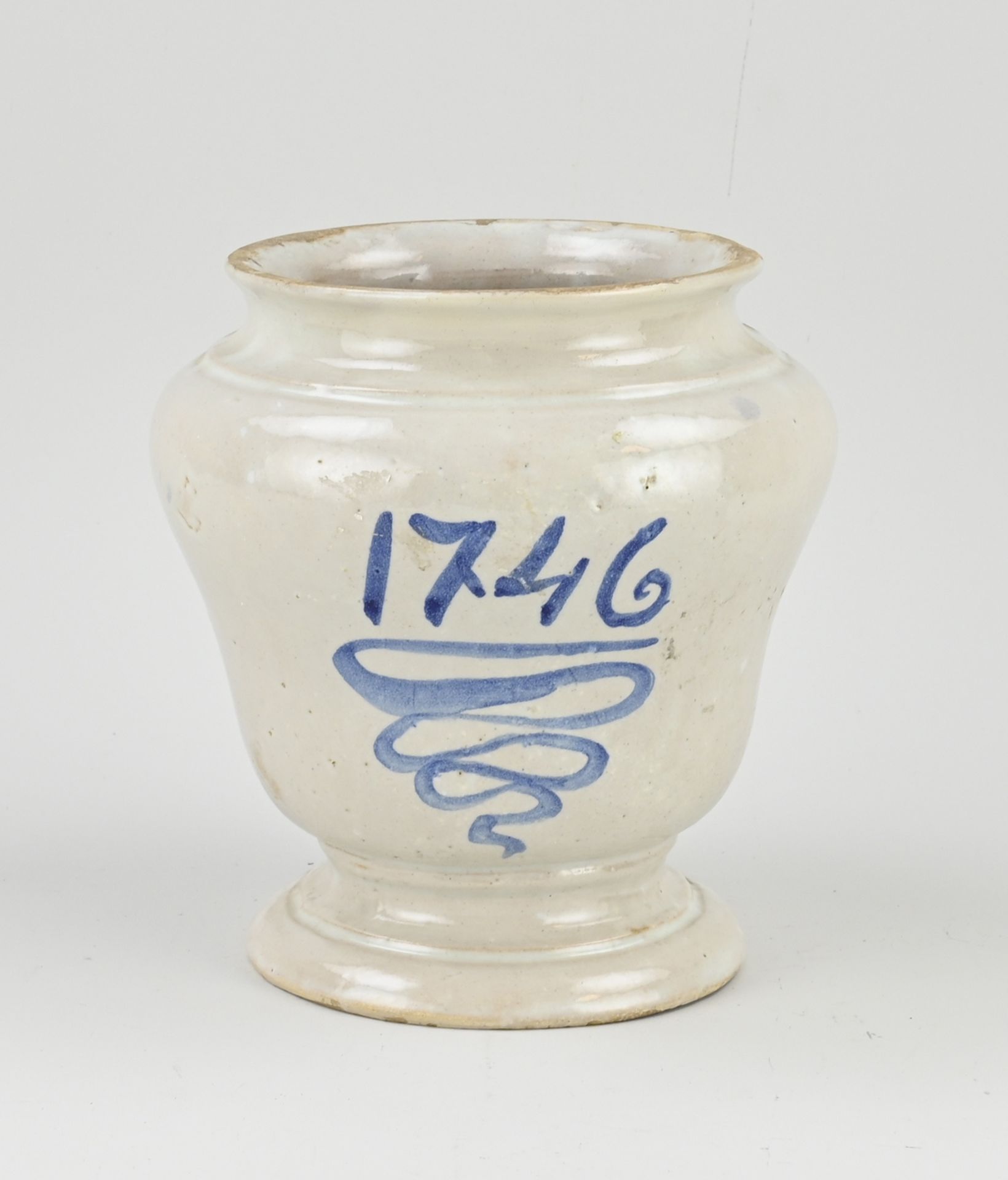 18th century apothecary jar 1746 - Image 2 of 3