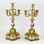 Two French candlesticks, H 45 cm.