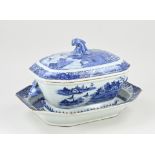 18th century Chinese lidded tureen with saucer