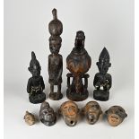 Nine ancient African figures