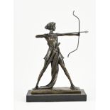 Bronze figure, Deiana with bow