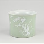 Chinese celadon brush pot Ø 20.3 cm.