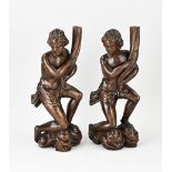Two 18th century softwood figures