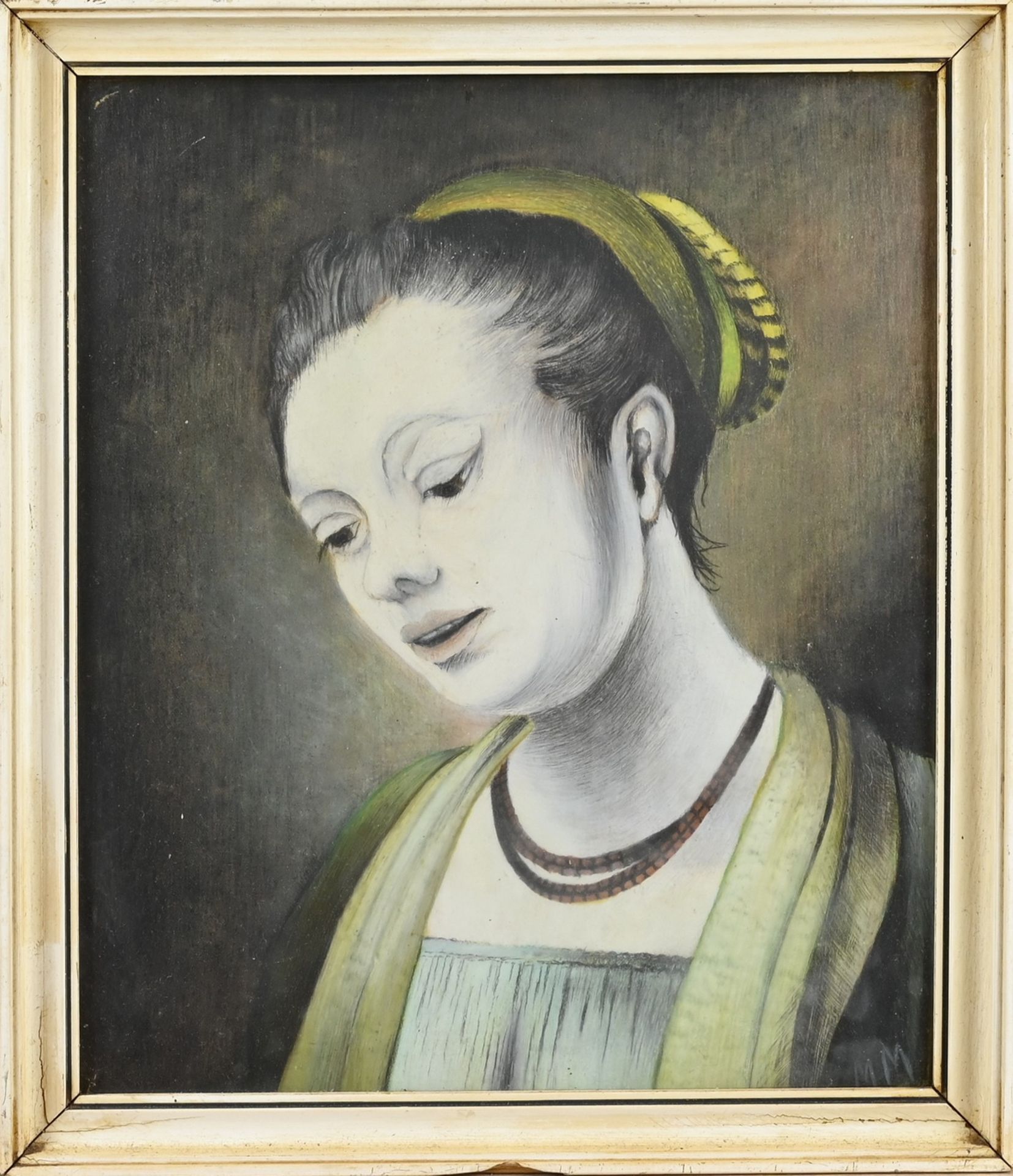 Monogram MM, Portrait young woman