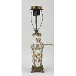 Cantonese vase lamp, H 58 cm.