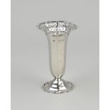 Silver vase with sawn decor