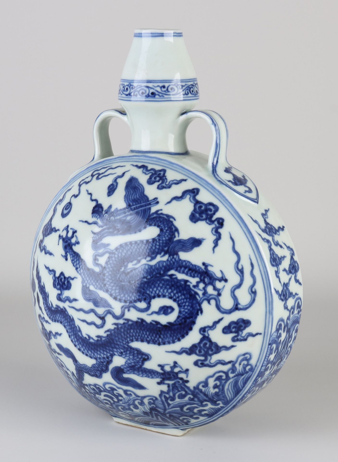 Chinese moon/pilgrim vase, H 19 cm. - Image 3 of 3