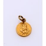 Gold Christopher pendant