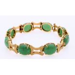 Gold bracelet with jade