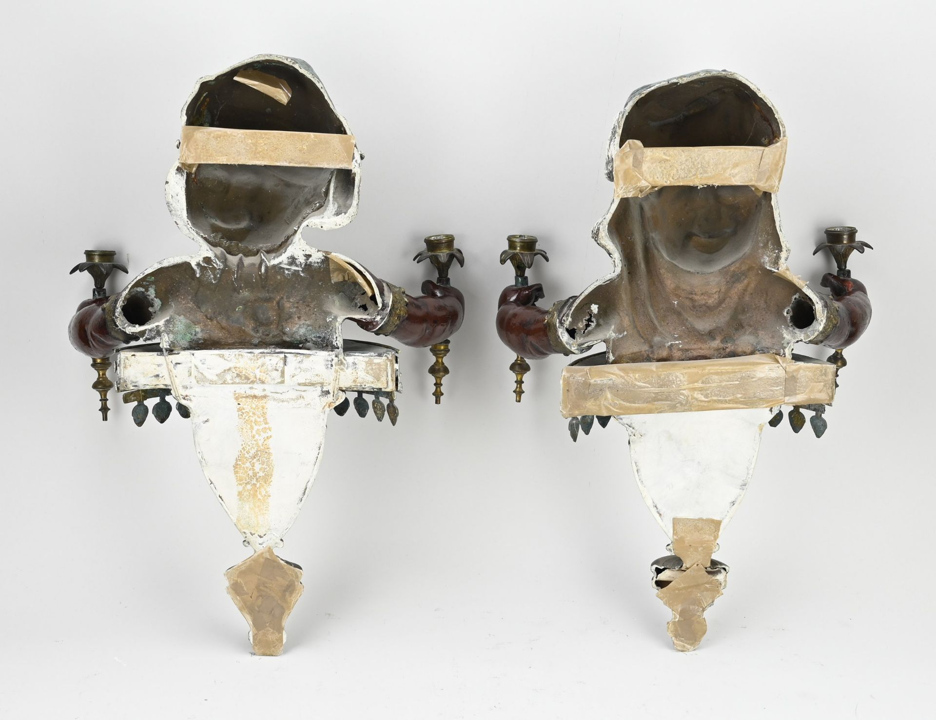 Two bronze wall figures - Image 4 of 4