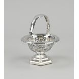 Silver bonbon basket with handle