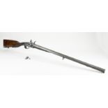 Antique double barrel shotgun, L 115 cm.