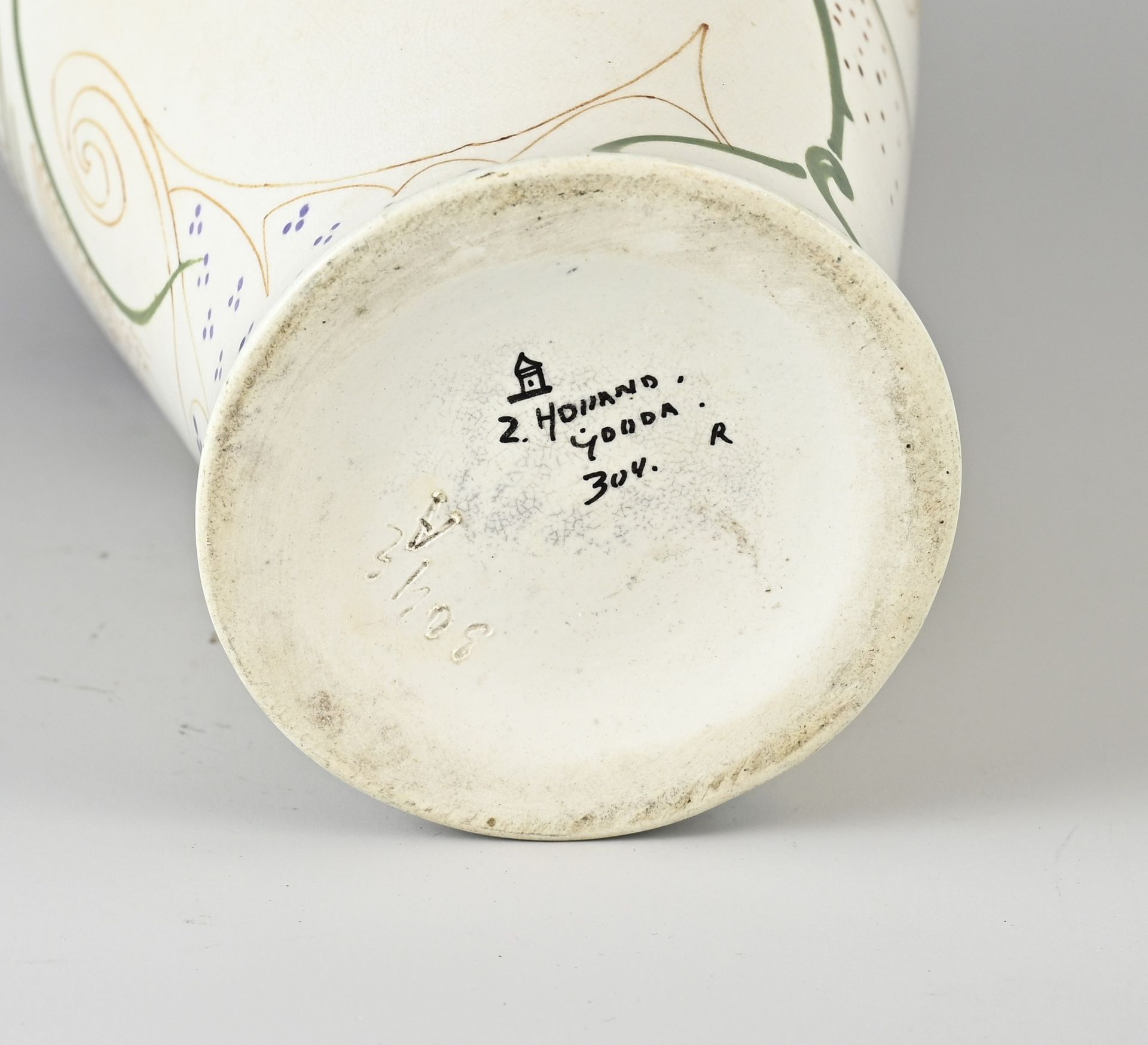 Platelen vase, H 31 cm. - Image 3 of 3