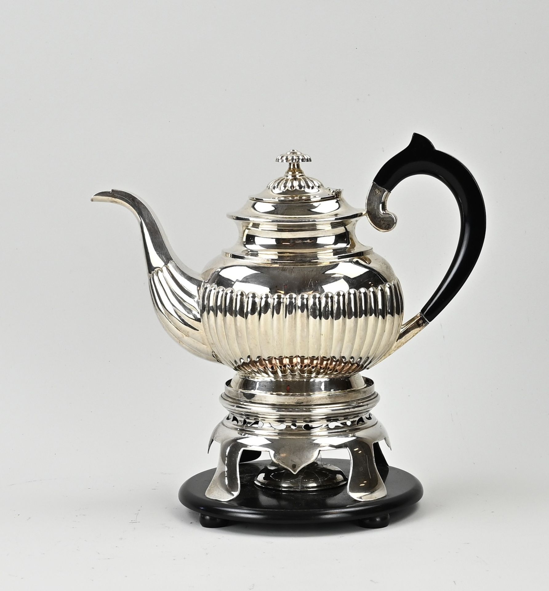 Silver teapot & stove