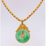 Gold pendant and necklace