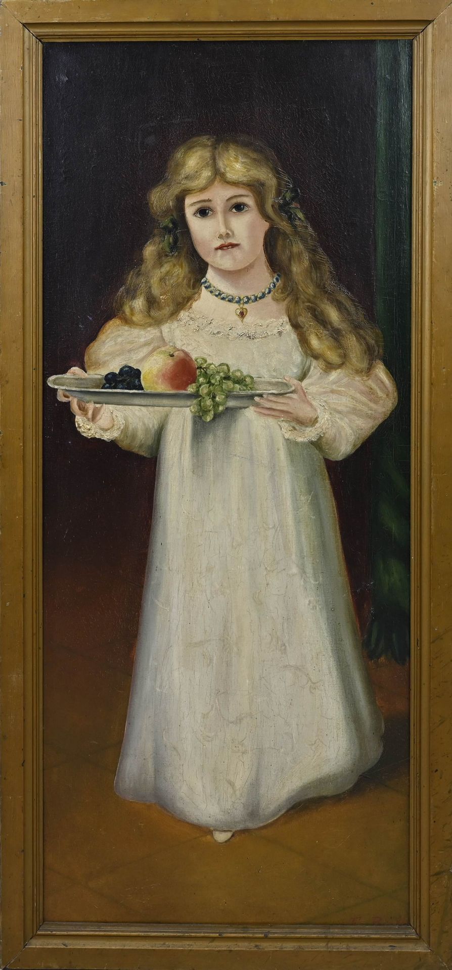 Unsigned, Girl with fruit bowl