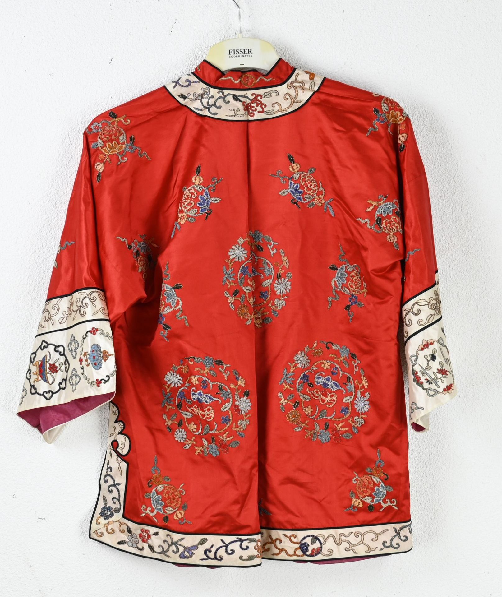 chinese silk coat - Image 2 of 2