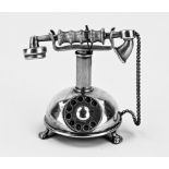 Silver telephone miniature