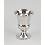 Silver vase with hammer blow