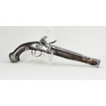 Antique flint gun, L 42 cm.
