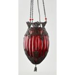 Oriental glass hanging lamp