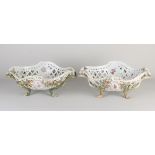 Two antique Meissen fruit bowls, 1900