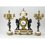 Antique French clock set, 1870