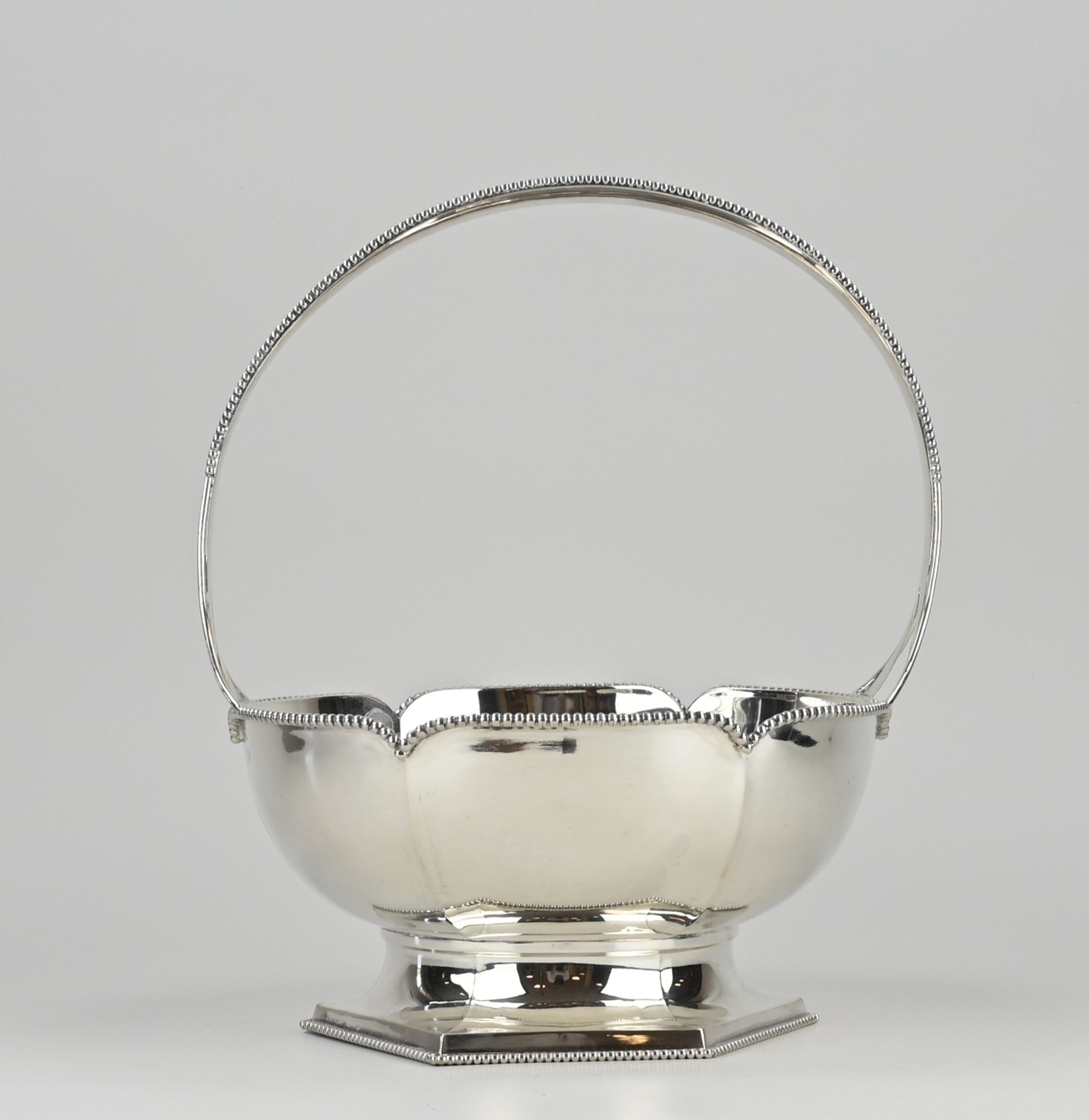 Silver bowl with handle - Image 2 of 2