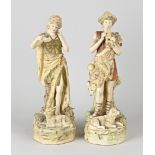 Two antique bisquit figures, 1900