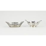 Two silver candy baskets