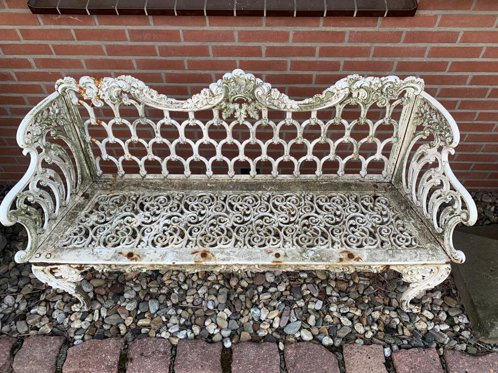 Cast iron garden bench