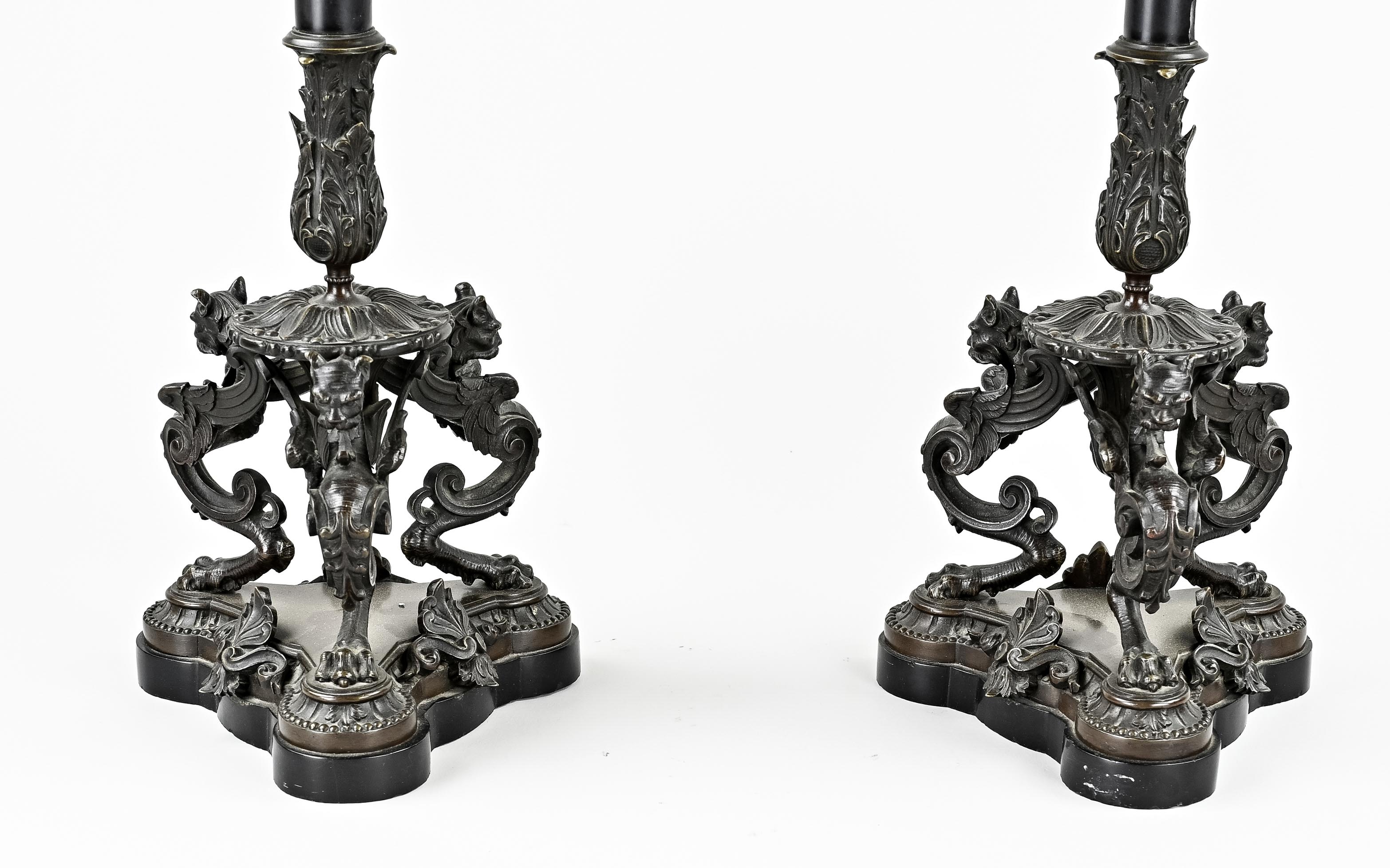 Two French Charles Dix candlesticks, 1835 - Image 3 of 3