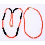 2 Necklaces with coral