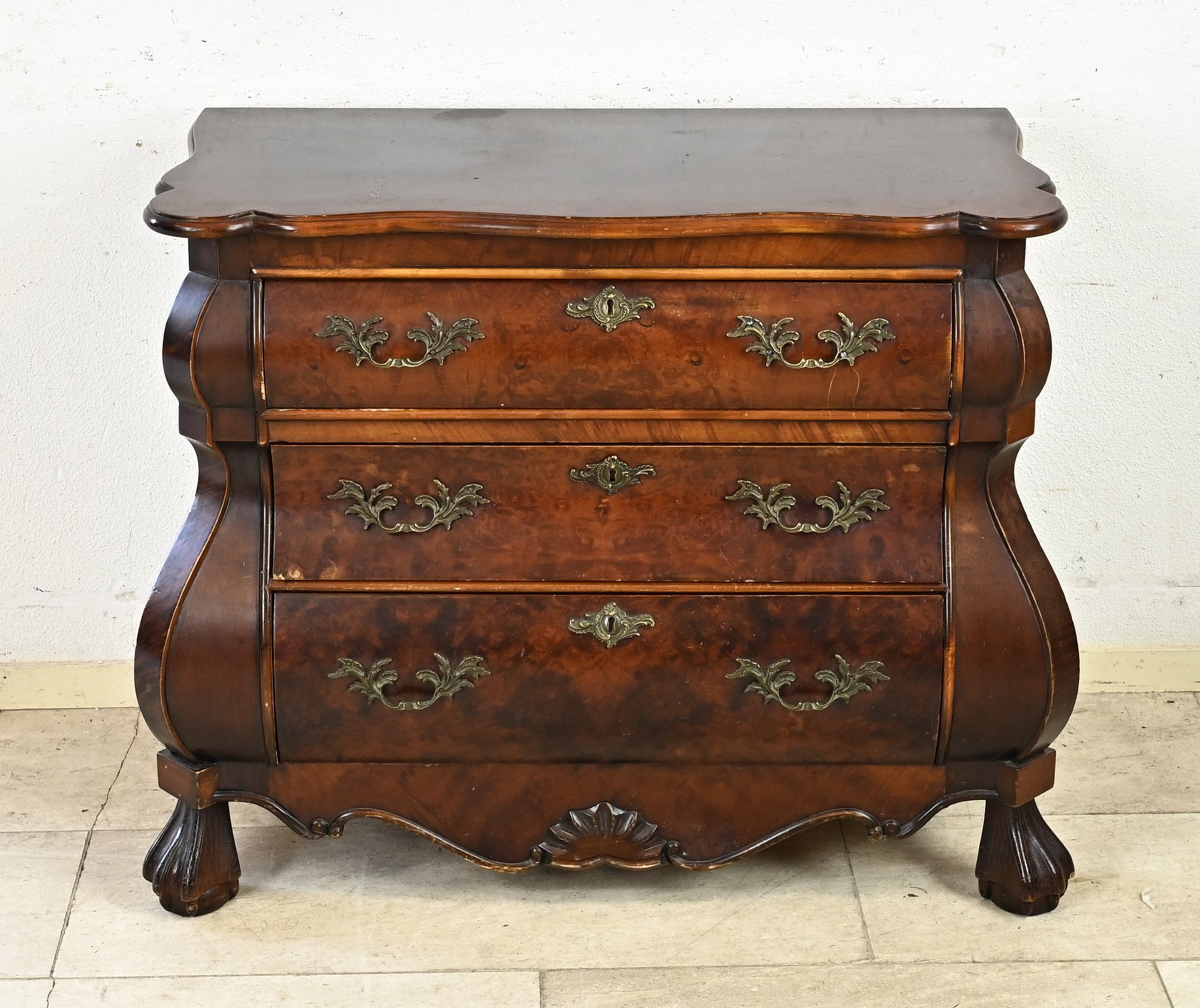 burr nut chest of drawers