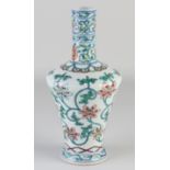 Chinese pipe vase, H 24.5 cm.