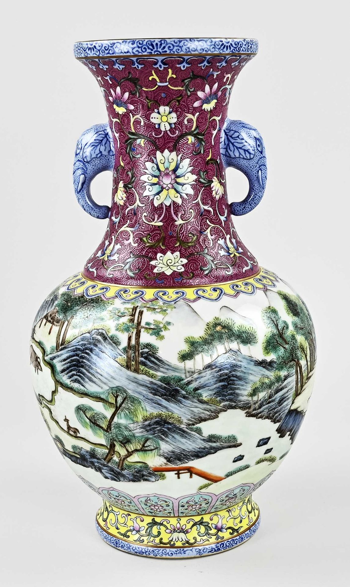 Chinese vase, H 33.5 cm. - Image 3 of 3