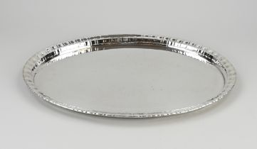 Large oval silver tray