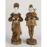 Two gilded French figures