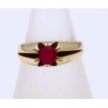 Gold ring with ruby