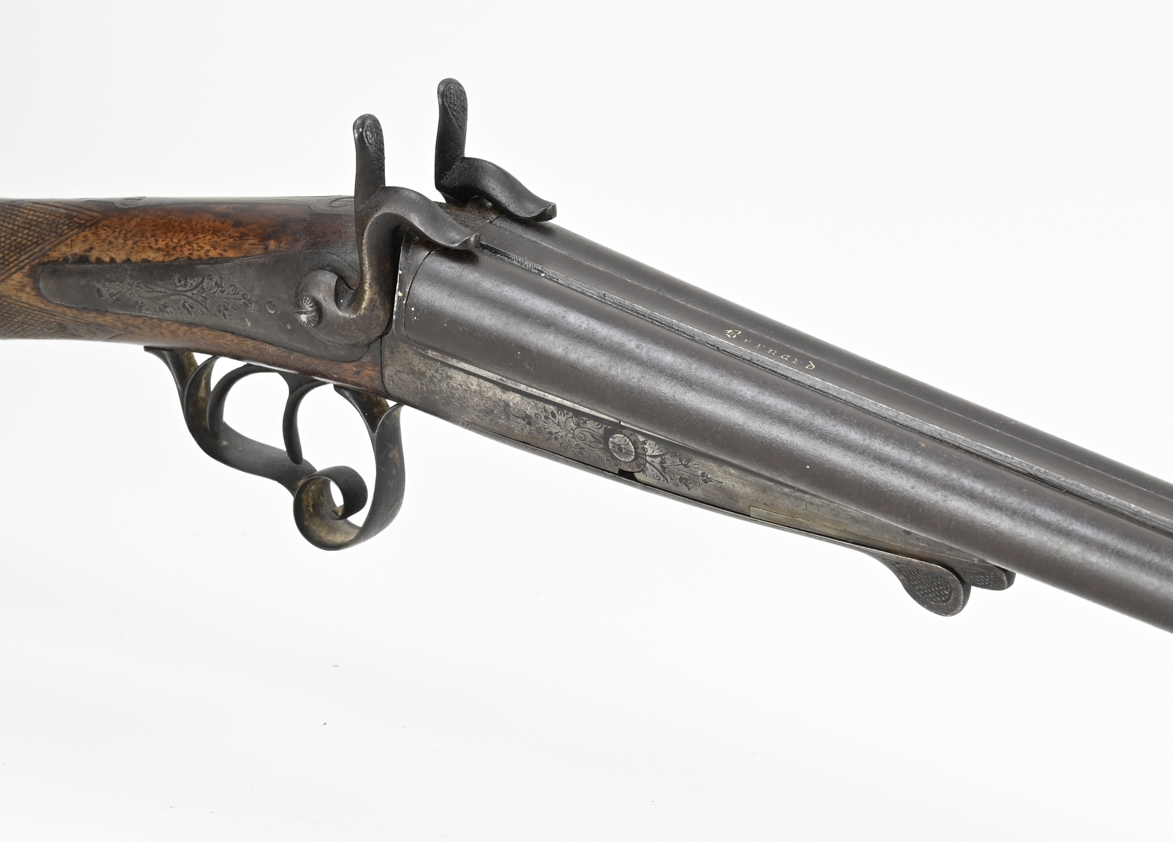 Antique double barrel shotgun, L 115 cm. - Bild 2 aus 2